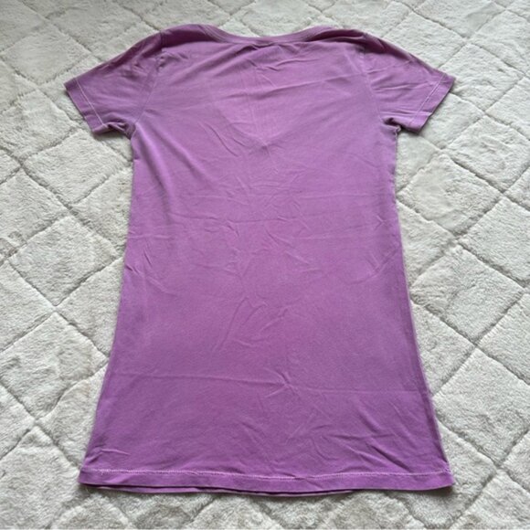 Victoria's Secret PINK | Short Sleeve Lavender V-Neck Tee Shirt | Size Small - Picture 2 of 9